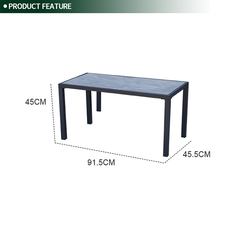 Durable 4-Piece Outdoor Loveseat Set with All-Weather Poly Stone Table and Sling Fabric