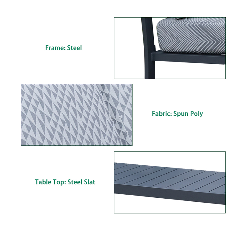 Modern 4-Piece Patio Conversation Set for Outdoor Lounge and Entertainment