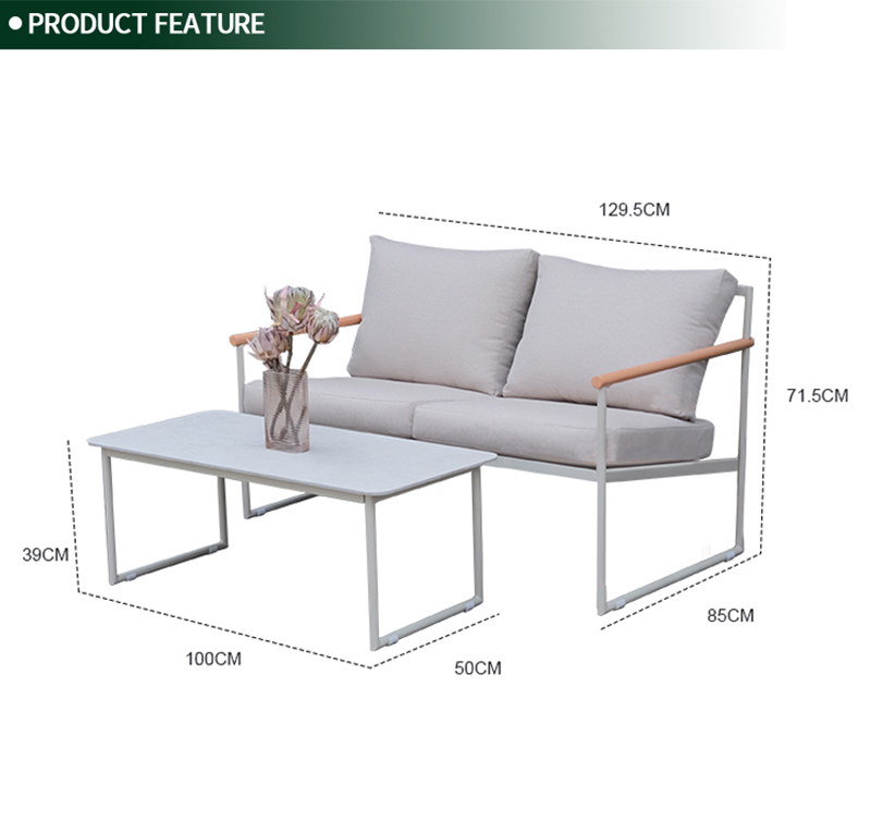 Durable 4-Piece All-Weather Outdoor Sofa Set with Steel Frame