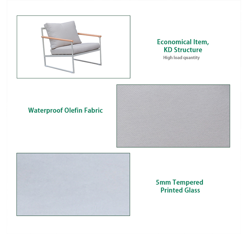 Durable 4-Piece All-Weather Outdoor Sofa Set with Steel Frame