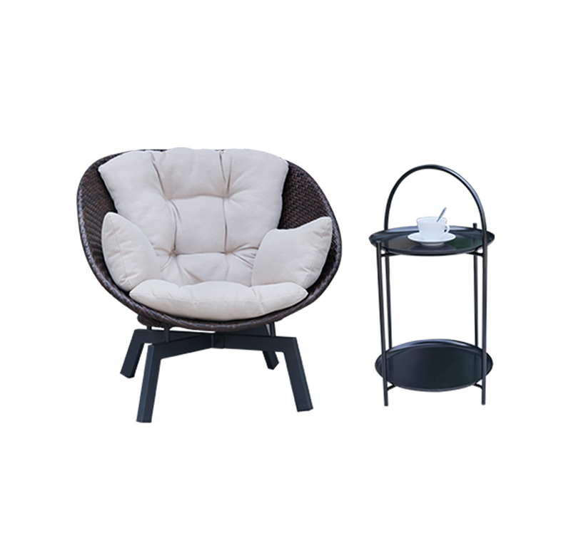 Durable Outdoor Sofa Set with Olefin Fabric Cushions and All-Weather Steel Frame