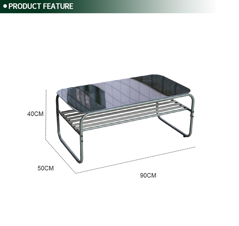 4-Piece Outdoor Sofa Set Including Tempered Glass Table – Durable Steel Frame and Spun Poly Fabric