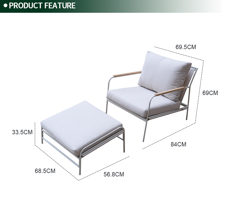 Luxury 5-Piece Patio Sofa Set with Olefin Fabric, Steel Frame & Coffee Table