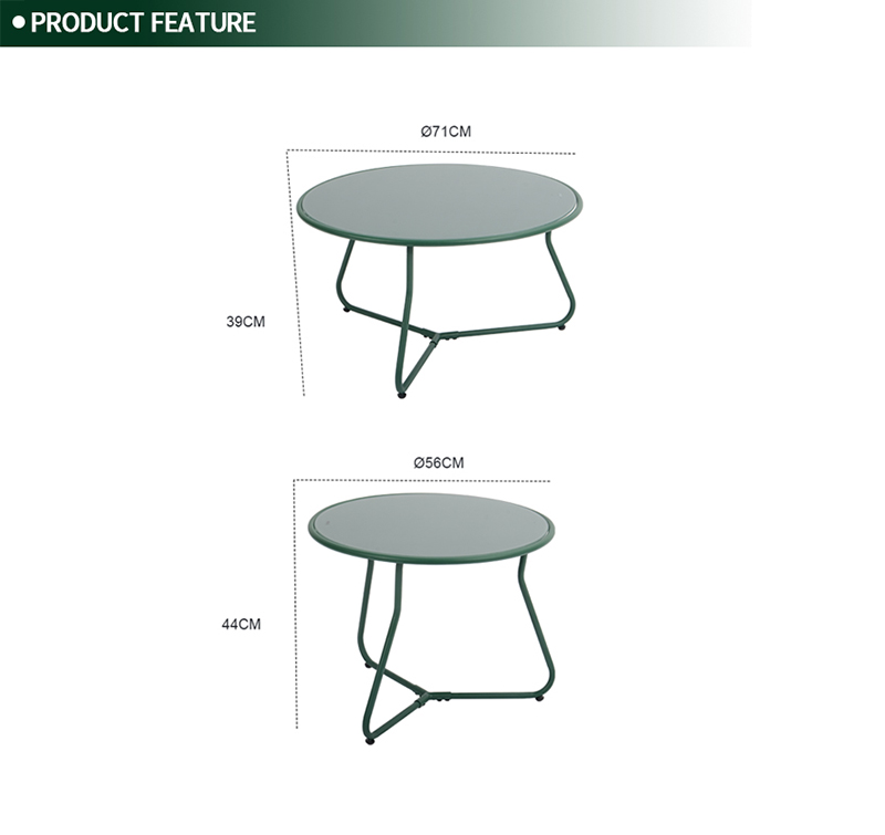 Modular 5-Piece Outdoor Sofa Set SF6415 with Loveseat, Armchairs & Dual-Top Tempered Glass Tables