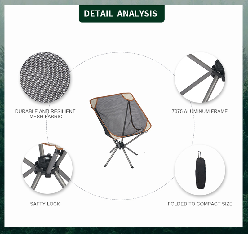 Lightweight Mesh Camping Chair with Aluminum Frame for Hiking,Outdoor Activities