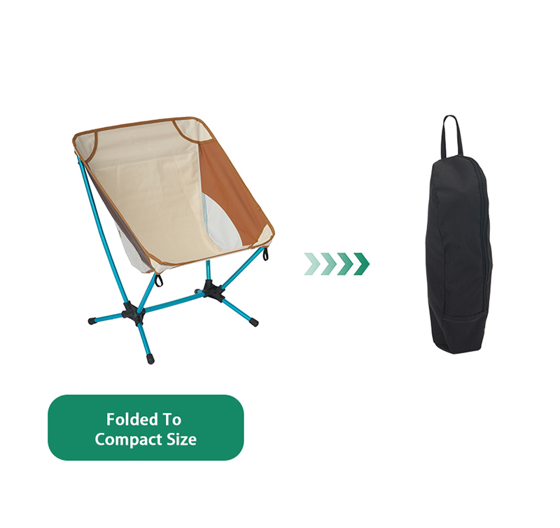 Ultralight Folding Camping Chair with Breathable Mesh & Powder-Coated Steel Frame