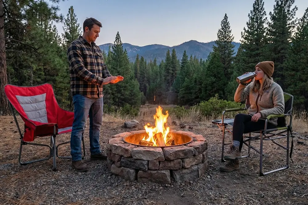Comparison of Upright and Relaxed Seating Styles: Director’s Chair vs. Moon Chair for Camping