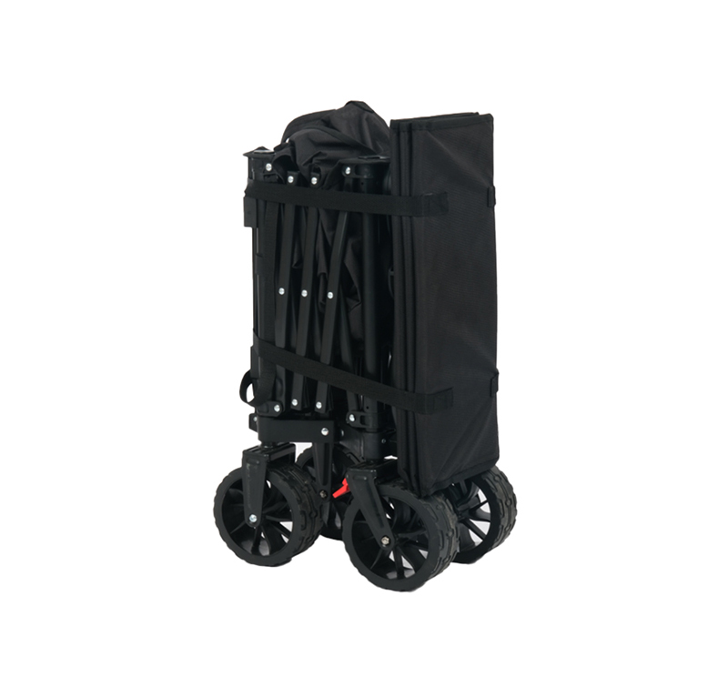 Long Trailer Style Folding Wagon with Brakes, 120kg Capacity