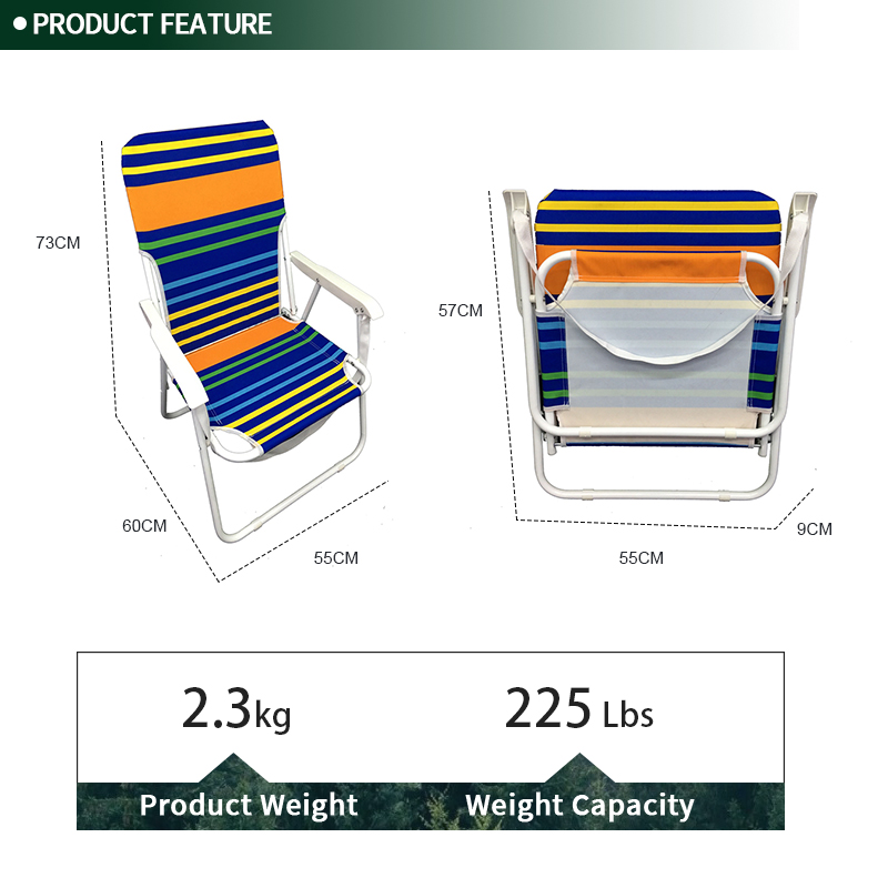 Sunshine Outdoor Folding Camping Leisure Chair Foldable Beach Chairs