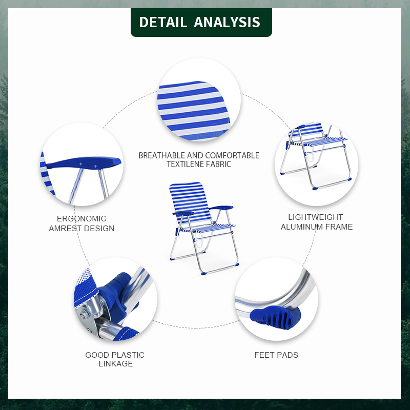 Custom Adjustable Foldable Camping Picnic Hiking Beach Chair