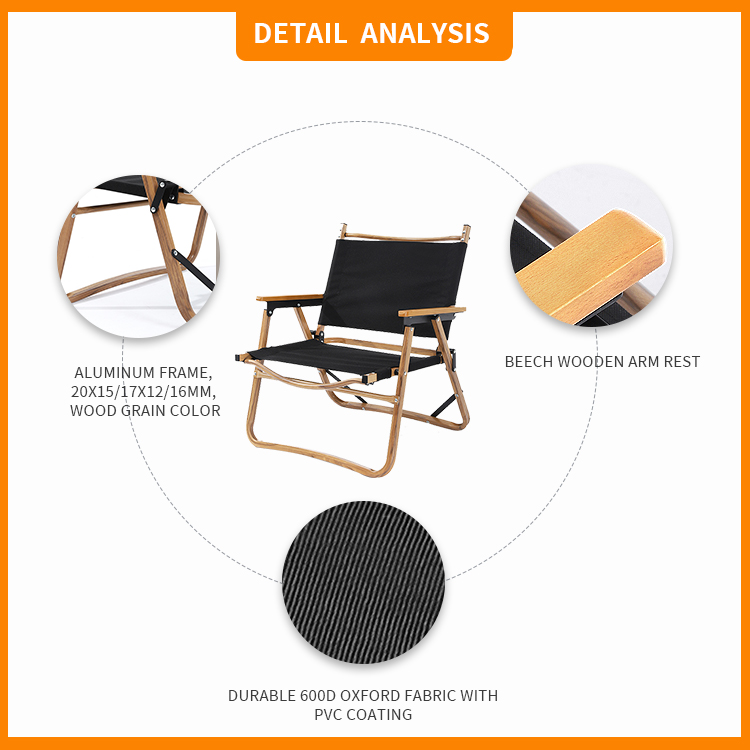 600D Oxford Outdoor Bench Handle Foldable Beach Camping Fishing Chair