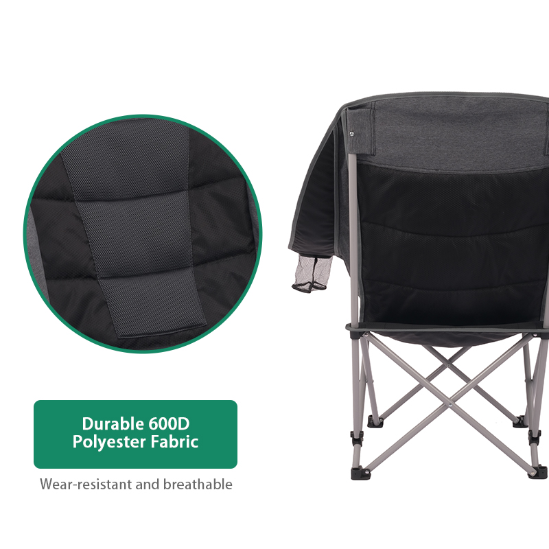 Oversize Padded Moon Leisure Portable Stable Comfortable Folding Chair for Camping