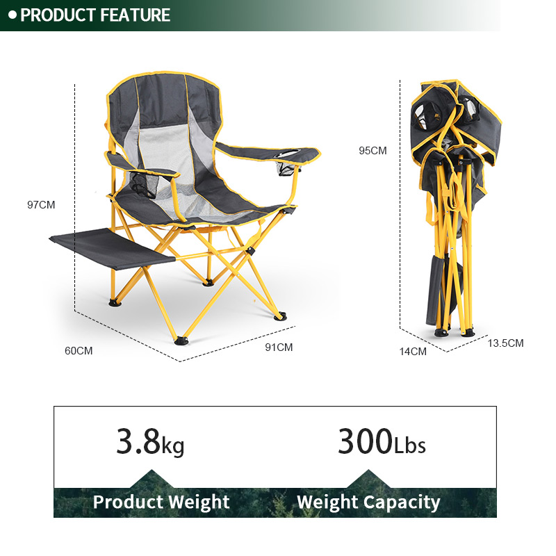 Light Weight Outdoor Folding Fishing Beach Folding Camping Chair for Adults