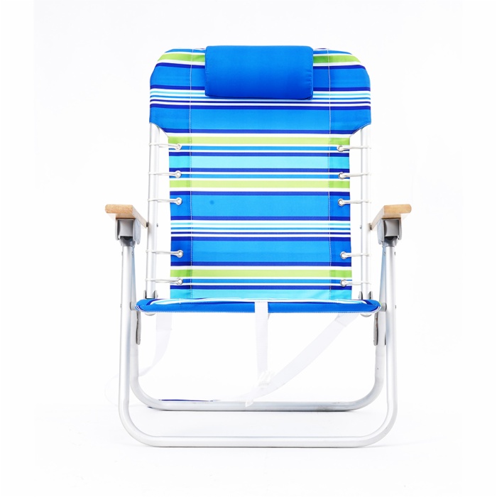 Outdoor Aluminum Folding Reclining Beach Chair Luxury Beach Chair