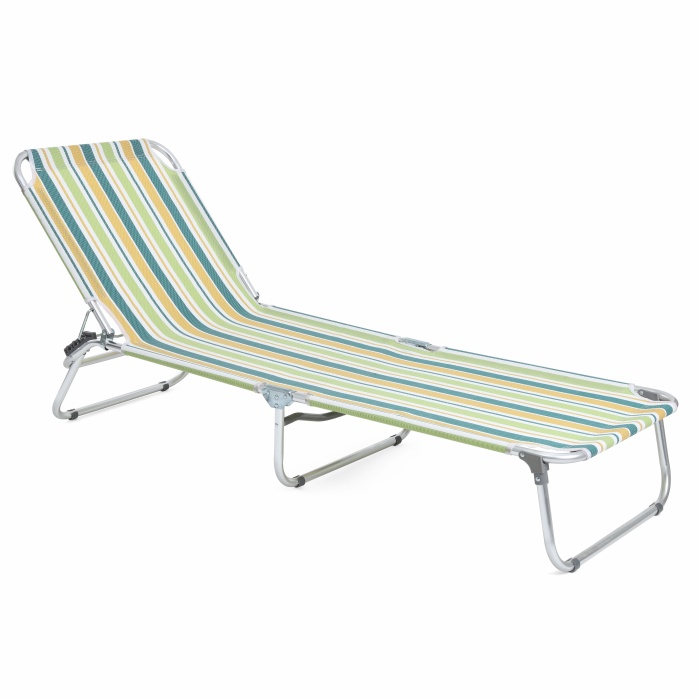 Portable Lightweight Folding Beach Sun Loungers Chaise Chair Bed