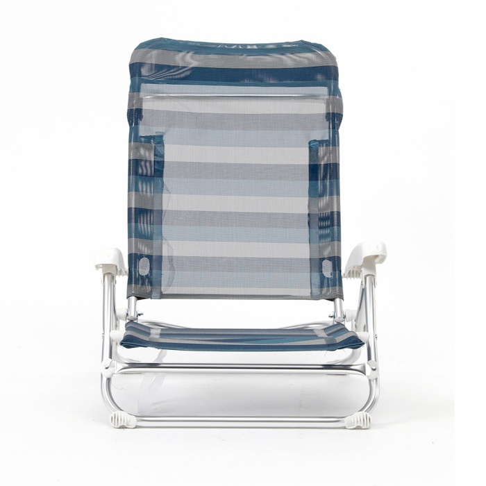 Custom Logo 5 Position Adjustable Folding Aluminium Low Chair Beach Chairs
