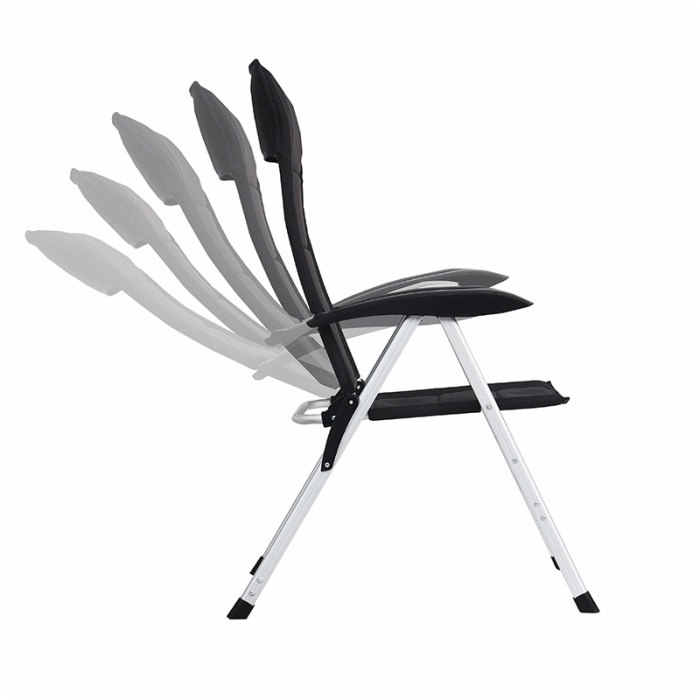 5 Position Outdoor Folding Adjustable Recliner Reclining Metal Aluminium Furniture Seat Patio Garden Chair
